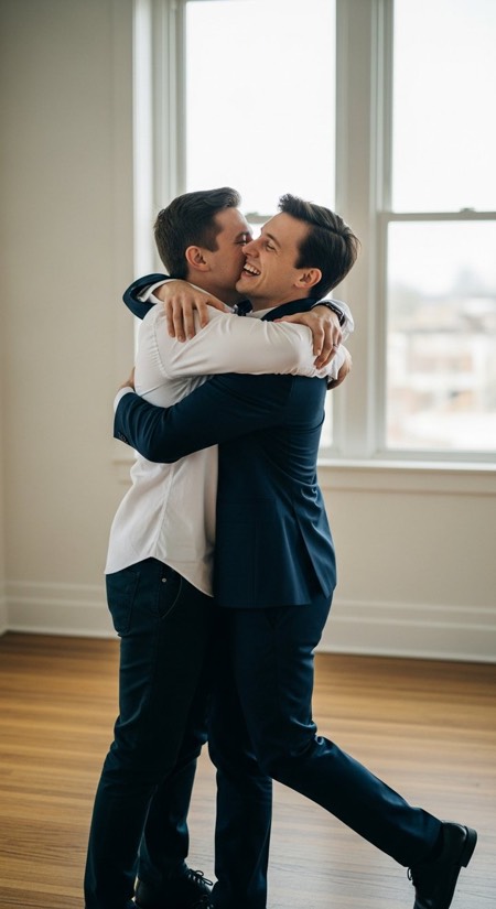 Airport Reunion Hug pose reference photo