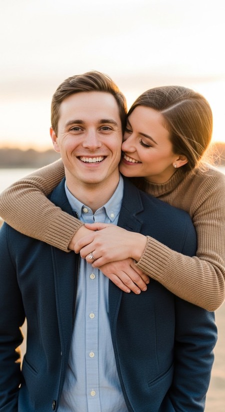 Back Hug Surprise pose reference photo