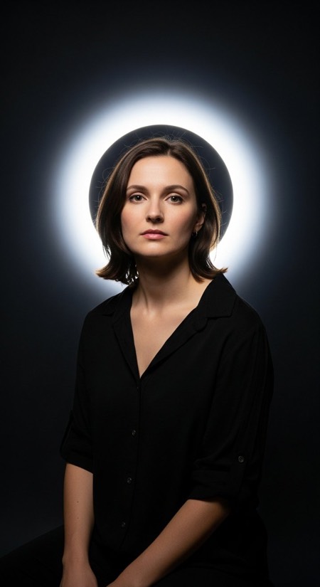 Backlit Hair Glow pose reference photo