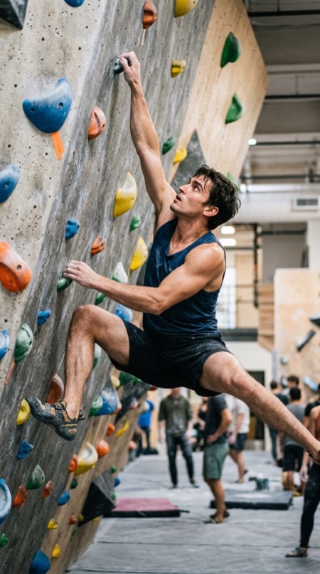 Bouldering Wall Grip pose reference photo