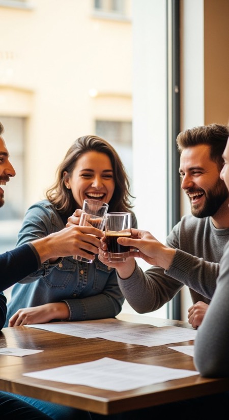Brunch Cheers With Friends pose reference photo