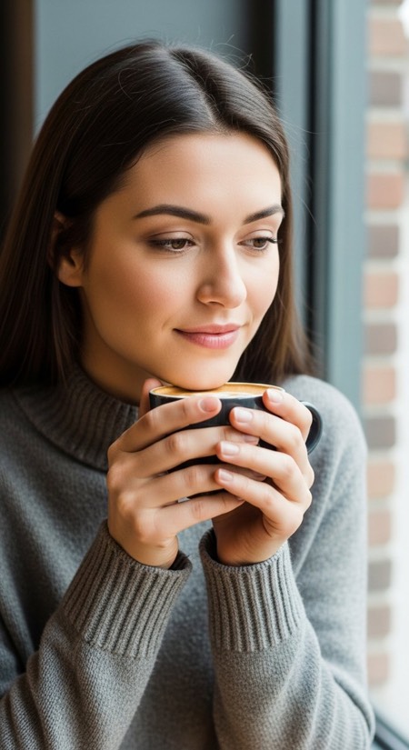 Coffee Shop Candid pose reference photo