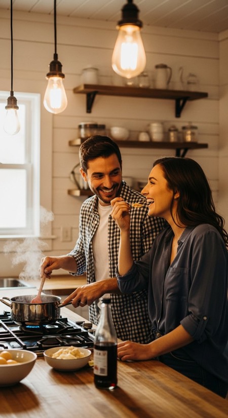 Cooking Together At Home pose reference photo