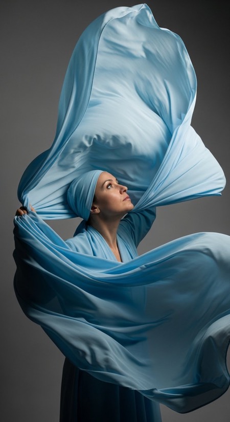 Fabric Flow In Wind pose reference photo
