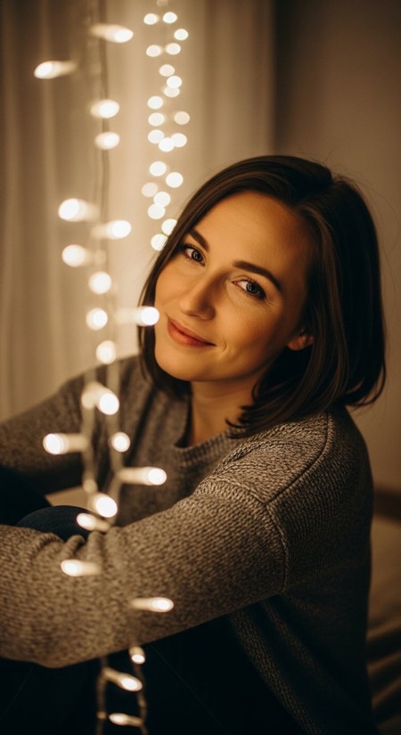 Fairy Lights Bokeh Glow pose reference photo