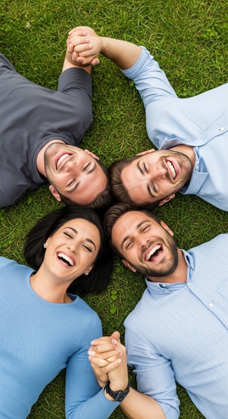 Family Circle Overhead pose reference photo