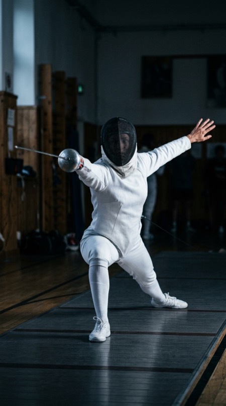 Fencing Lunge Duel pose reference photo