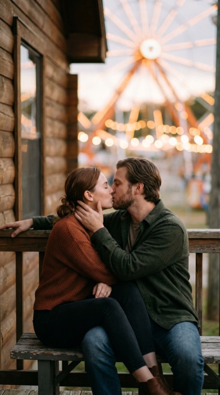 Ferris Wheel Top Kiss pose reference photo