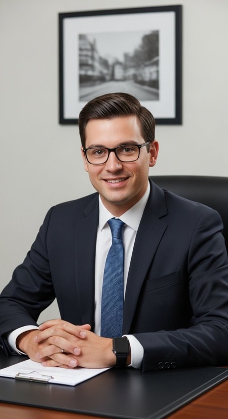 Financial Advisor Desk Portrait pose reference photo