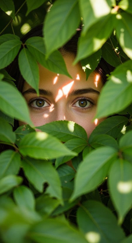 Framed Through Foliage pose reference photo