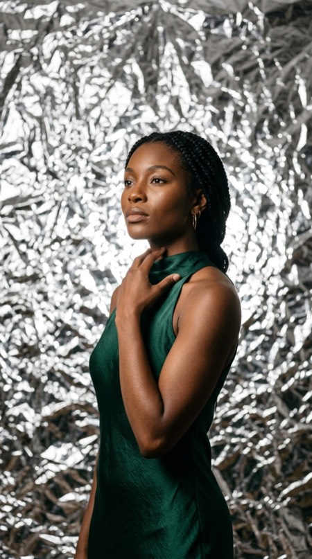 Golden Foil Backdrop pose reference photo