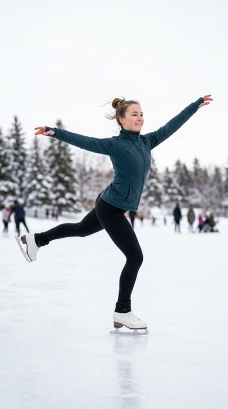 Ice Skating Glide pose reference photo