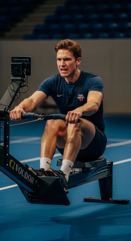 Indoor Rowing Pull pose reference photo