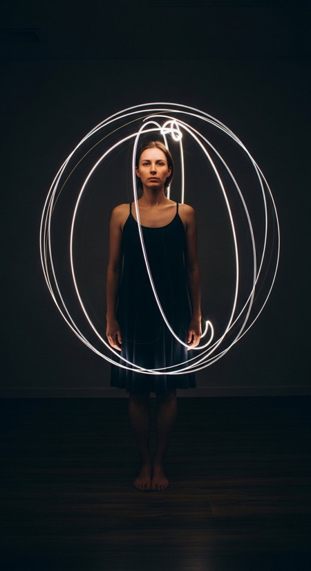 Light Painting Portrait pose reference photo