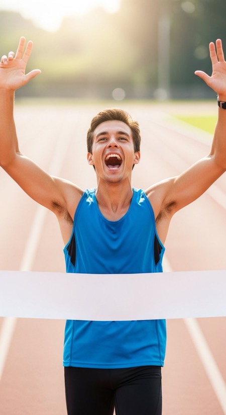 Marathon Finish Line pose reference photo
