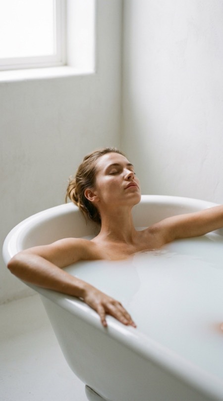 Milk Bath Florals pose reference photo
