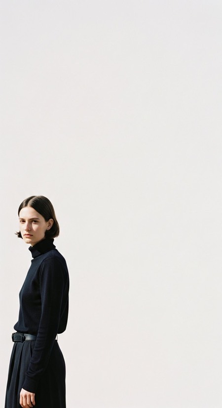 Minimalist Negative Space pose reference photo