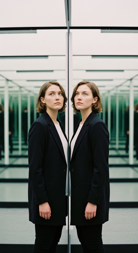 Mirror Triptych Repeat pose reference photo
