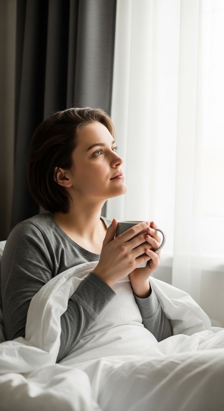 Morning Coffee In Bed pose reference photo