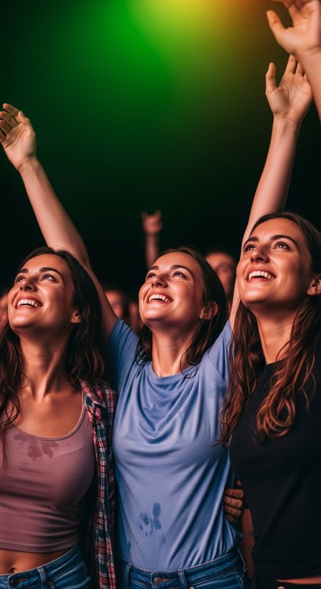Music Festival Crowd pose reference photo