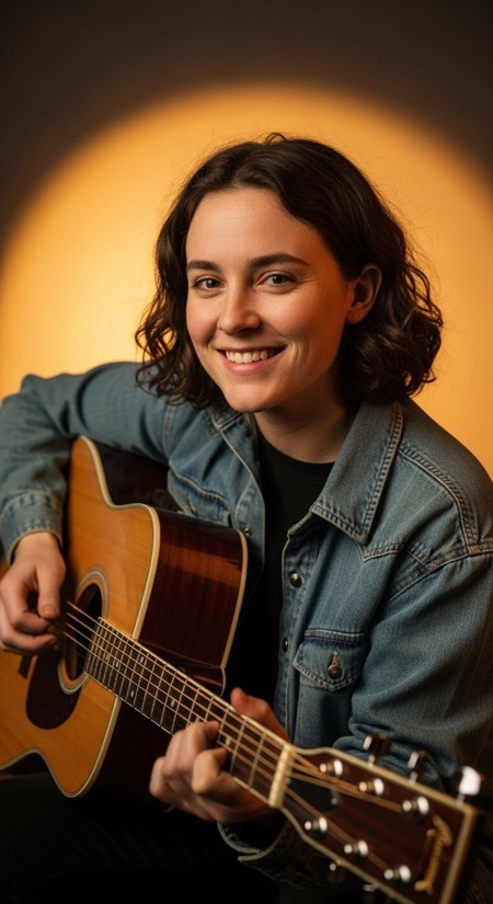 Musician With Guitar pose reference photo