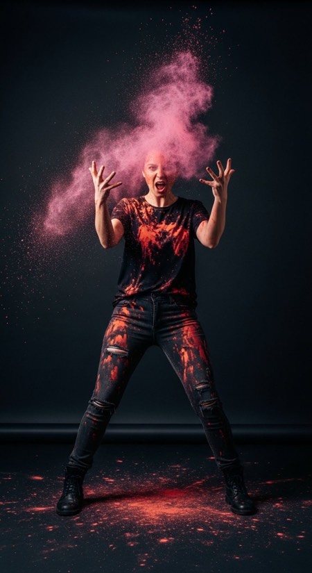 Paint Splash Portrait pose reference photo