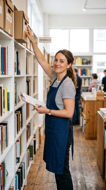 Pharmacist At Shelf pose reference photo