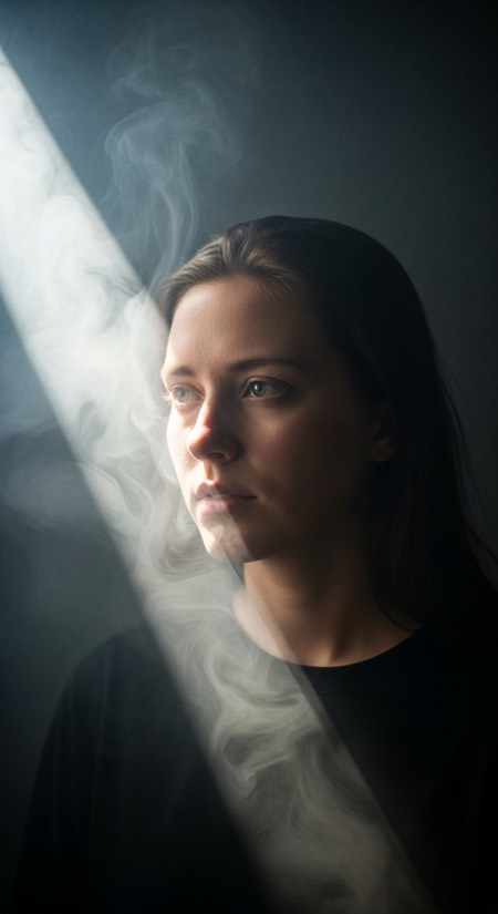 Smoke And Light Beam pose reference photo