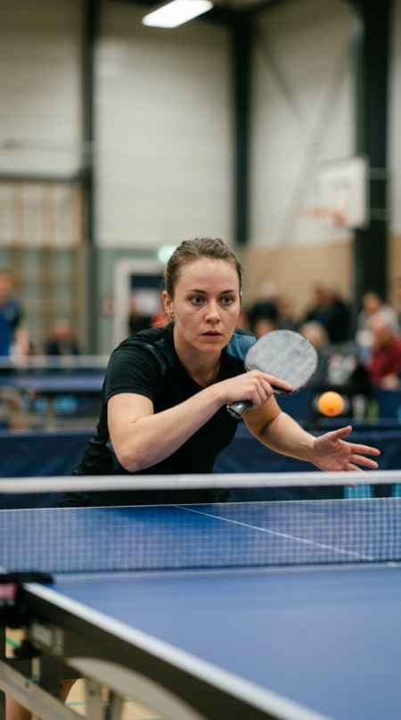 Table Tennis Rally Focus pose reference photo