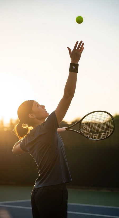 Tennis Serve Toss pose reference photo