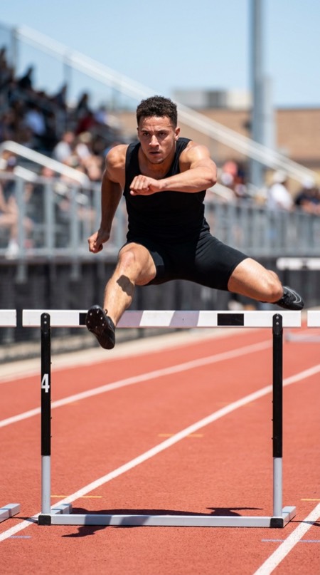 Track Hurdle Clearance pose reference photo