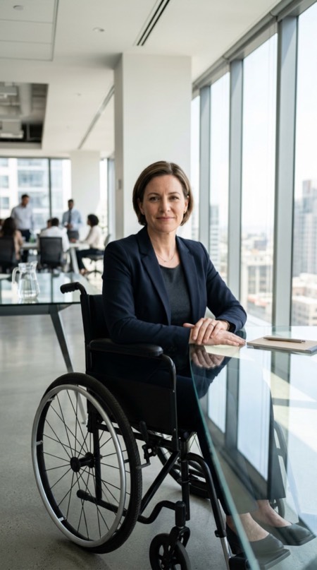Wheelchair Executive Portrait pose reference photo